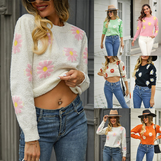 Pull Douillet à Fleurs