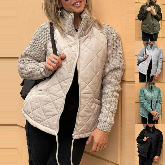 Veste à Col Montant en Coton