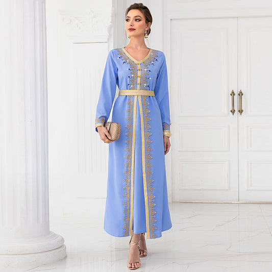 Caftan - longues bleu