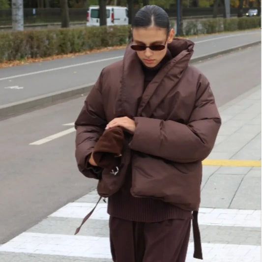 Veste Chaude à Col Haut
