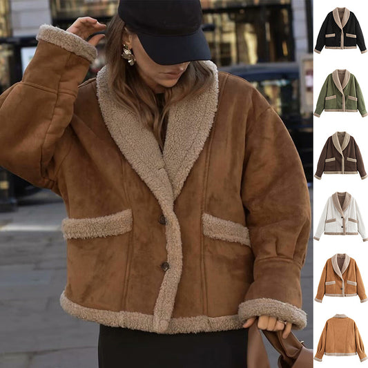 Veste en Suédine Hivernale